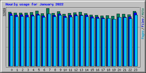 Hourly usage for January 2022