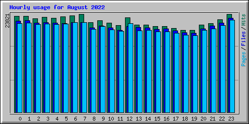 Hourly usage for August 2022