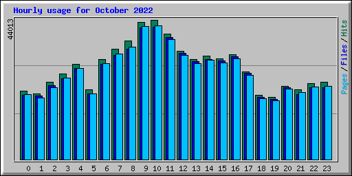 Hourly usage for October 2022